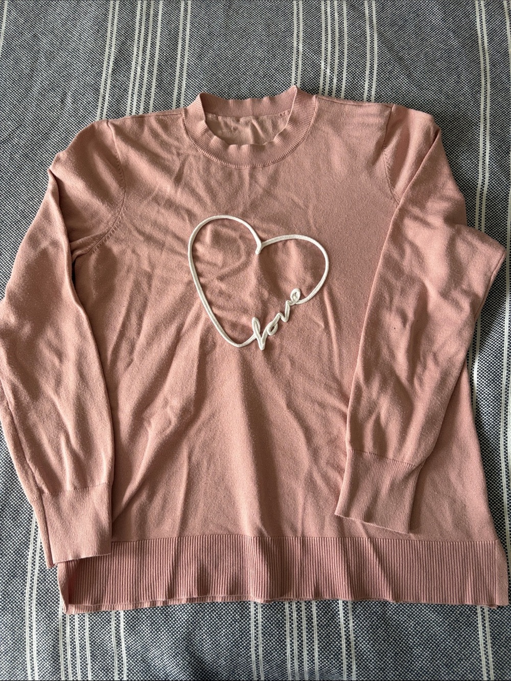 Women's Pink 'Love' Heart Sweater